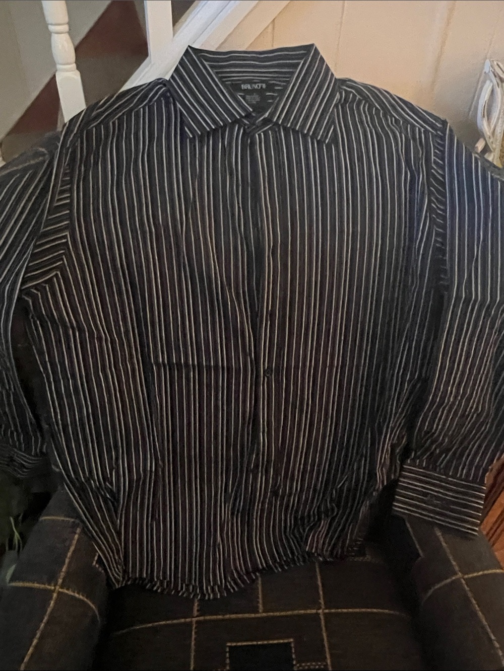 Sean John Black Stripe Dress Shirt